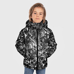 Куртка зимняя для мальчика Стальные узоры, цвет: 3D-красный — фото 2