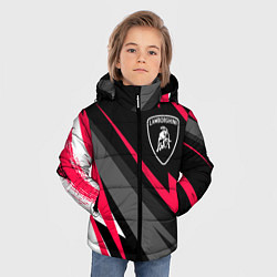 Куртка зимняя для мальчика Lamborghini fast lines, цвет: 3D-черный — фото 2