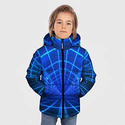 Куртка зимняя для мальчика Неоновый туннель, цвет: 3D-черный — фото 2