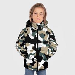 Куртка зимняя для мальчика Камуфляж Snow - Trees - Shrubs, цвет: 3D-черный — фото 2