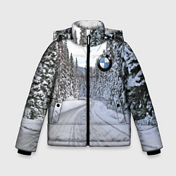Зимняя куртка для мальчика BMW - зимняя дорога через лес