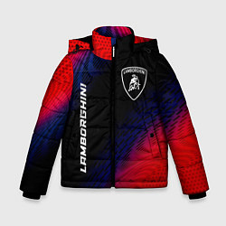 Зимняя куртка для мальчика Lamborghini красный карбон