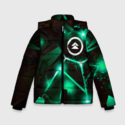 Куртка зимняя для мальчика Ghost of Tsushima разлом плит, цвет: 3D-черный