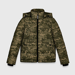 Куртка зимняя для мальчика Камуфляж AOR-1 мелкий, цвет: 3D-черный