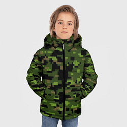 Куртка зимняя для мальчика Камуфляж лесной пиксель, цвет: 3D-светло-серый — фото 2