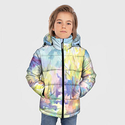 Куртка зимняя для мальчика Золотая осень акварель, цвет: 3D-светло-серый — фото 2