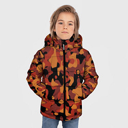 Куртка зимняя для мальчика Камуфляж Common Orange, цвет: 3D-черный — фото 2