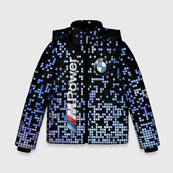 Куртка зимняя для мальчика BMW - M Power - pattern, цвет: 3D-светло-серый