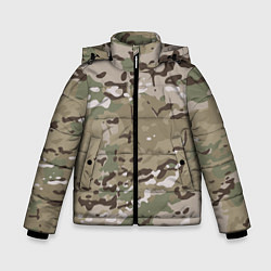 Куртка зимняя для мальчика Камуфляж Multicam, цвет: 3D-светло-серый