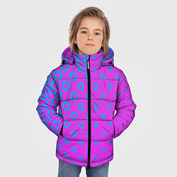 Куртка зимняя для мальчика Голубые круглешки, цвет: 3D-светло-серый — фото 2