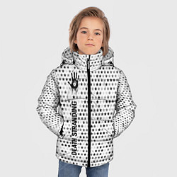 Куртка зимняя для мальчика Death Stranding glitch на светлом фоне: по-вертика, цвет: 3D-черный — фото 2