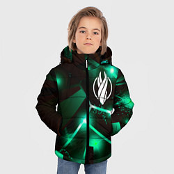 Куртка зимняя для мальчика Dead Space разлом плит, цвет: 3D-черный — фото 2