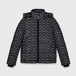 Куртка зимняя для мальчика Кольчуга карбон проволока, цвет: 3D-светло-серый