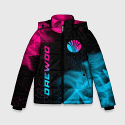 Зимняя куртка для мальчика Daewoo - neon gradient: надпись, символ