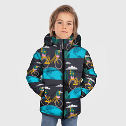 Куртка зимняя для мальчика Велопрогулка, цвет: 3D-светло-серый — фото 2