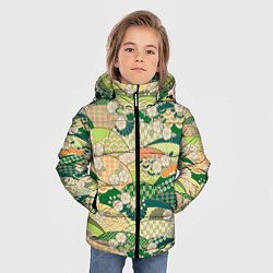 Куртка зимняя для мальчика Green fields, цвет: 3D-черный — фото 2