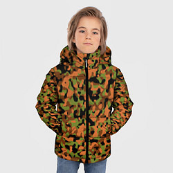 Куртка зимняя для мальчика Камуфляж осенний лес мелкий, цвет: 3D-черный — фото 2