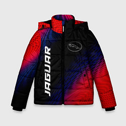 Куртка зимняя для мальчика Jaguar красный карбон, цвет: 3D-черный