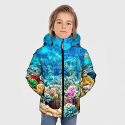 Куртка зимняя для мальчика Дно морское, цвет: 3D-красный — фото 2