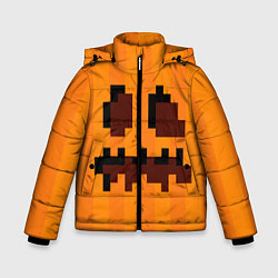 Куртка зимняя для мальчика Тыква - Майнкрафт - Хеллоуин, цвет: 3D-черный