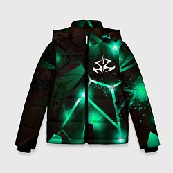 Куртка зимняя для мальчика Hitman разлом плит, цвет: 3D-черный