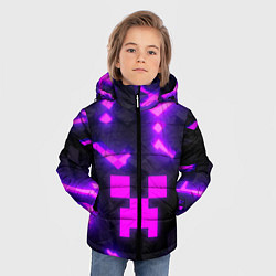 Куртка зимняя для мальчика Майнкрафт розовый, цвет: 3D-красный — фото 2