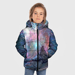 Куртка зимняя для мальчика Снежная вершина и бесконечное космическое простран, цвет: 3D-красный — фото 2