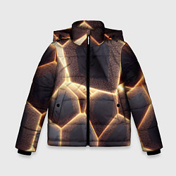 Куртка зимняя для мальчика Сотовая лава, цвет: 3D-красный