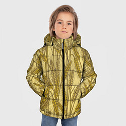 Куртка зимняя для мальчика Винтажные колоски пшеницы, цвет: 3D-красный — фото 2