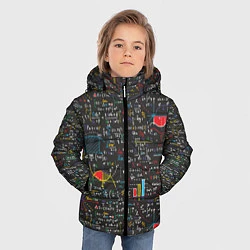 Куртка зимняя для мальчика Шпаргалка по математике с формулами, цвет: 3D-красный — фото 2
