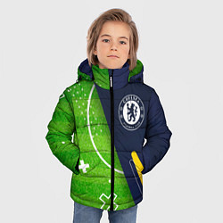 Куртка зимняя для мальчика Chelsea football field, цвет: 3D-черный — фото 2