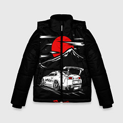 Куртка зимняя для мальчика Тойота супра - JDM Style, цвет: 3D-светло-серый