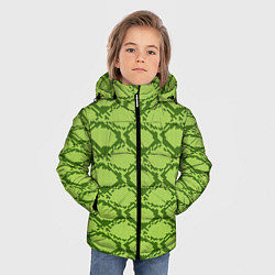 Куртка зимняя для мальчика Милитари змеиная кожа одноцветная, цвет: 3D-черный — фото 2