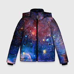 Куртка зимняя для мальчика Ошеломительный бескрайний космос, цвет: 3D-светло-серый