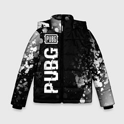 Куртка зимняя для мальчика PUBG glitch на темном фоне: по-вертикали, цвет: 3D-черный