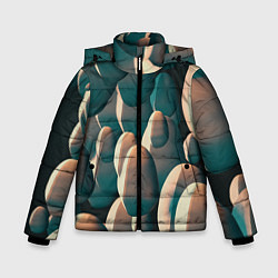 Зимняя куртка для мальчика Множество абстрактных летающих камней