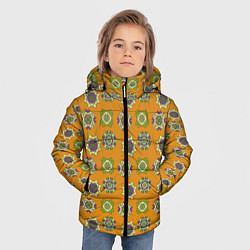 Куртка зимняя для мальчика Мандала мозайка, цвет: 3D-красный — фото 2