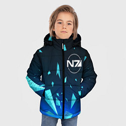 Куртка зимняя для мальчика Mass Effect взрыв частиц, цвет: 3D-черный — фото 2