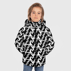 Куртка зимняя для мальчика Динозаврик - паттерн, цвет: 3D-черный — фото 2