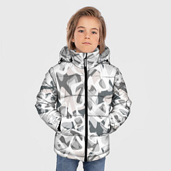 Куртка зимняя для мальчика Абстрактный пятнистый узор Камуфляж зимний, цвет: 3D-светло-серый — фото 2