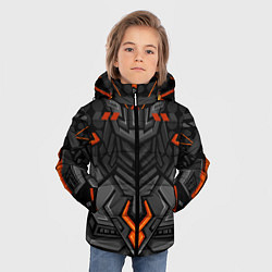 Куртка зимняя для мальчика Красно-черный робот, цвет: 3D-красный — фото 2
