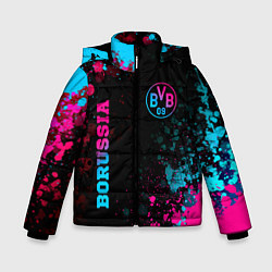 Зимняя куртка для мальчика Borussia - neon gradient: надпись, символ