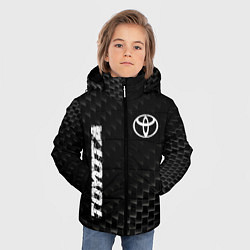 Куртка зимняя для мальчика Toyota карбоновый фон, цвет: 3D-черный — фото 2