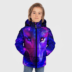 Куртка зимняя для мальчика Волшебный звездный волк, цвет: 3D-светло-серый — фото 2