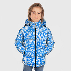 Куртка зимняя для мальчика Абстрактные облака - текстура, цвет: 3D-светло-серый — фото 2