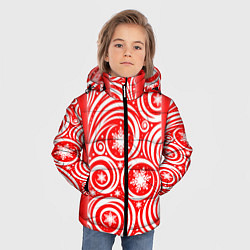 Куртка зимняя для мальчика Новогодний зимний узор, цвет: 3D-черный — фото 2