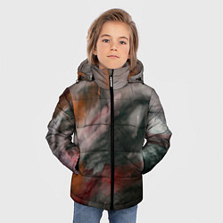 Куртка зимняя для мальчика Темнота, тени и краски, цвет: 3D-красный — фото 2