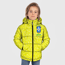 Куртка зимняя для мальчика Форма сборной Бразилии ЧМ 2022, цвет: 3D-черный — фото 2