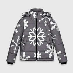 Куртка зимняя для мальчика Snow in grey, цвет: 3D-черный
