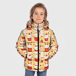 Куртка зимняя для мальчика New year bears, цвет: 3D-светло-серый — фото 2